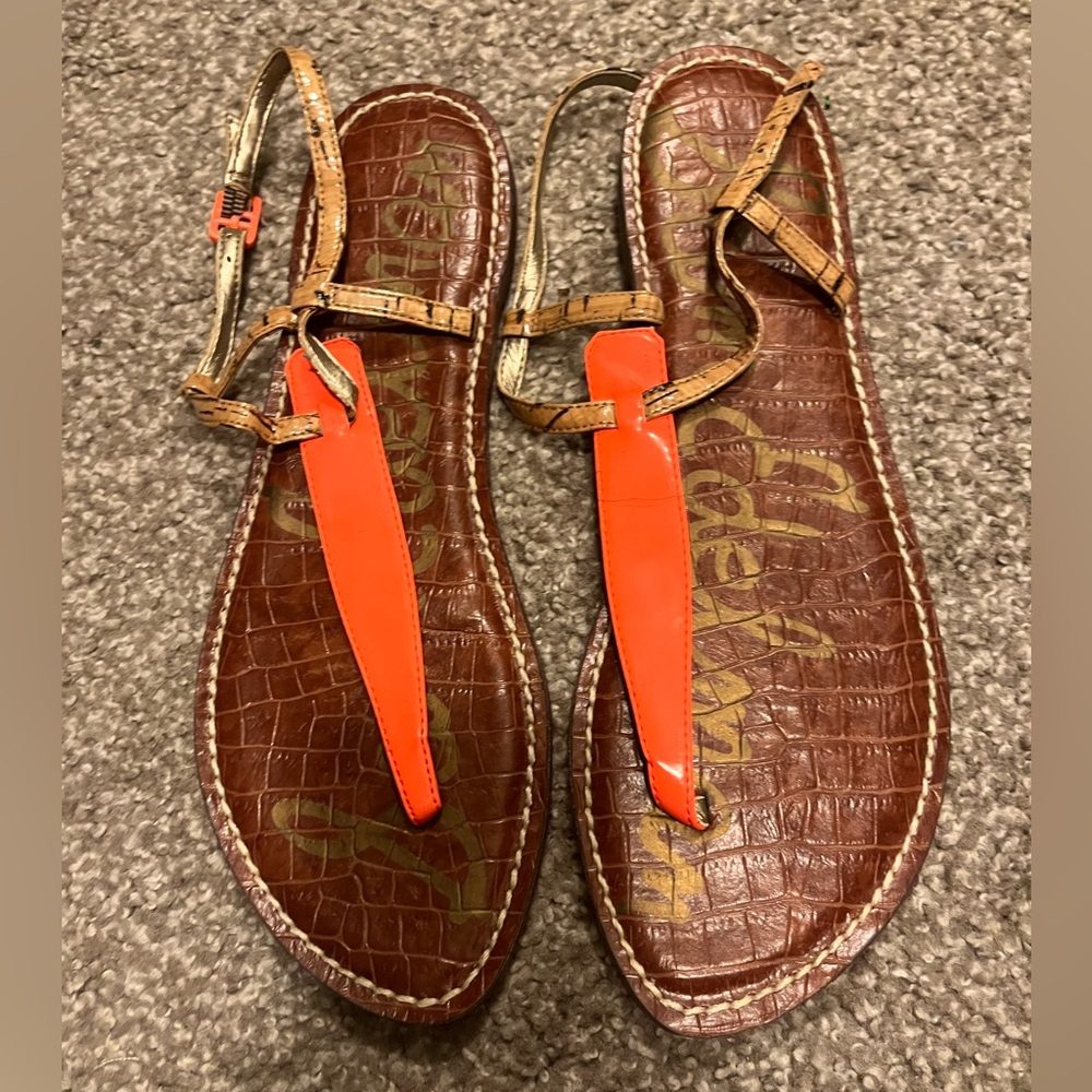 Stylish neon Orange Gigi  Sandals
